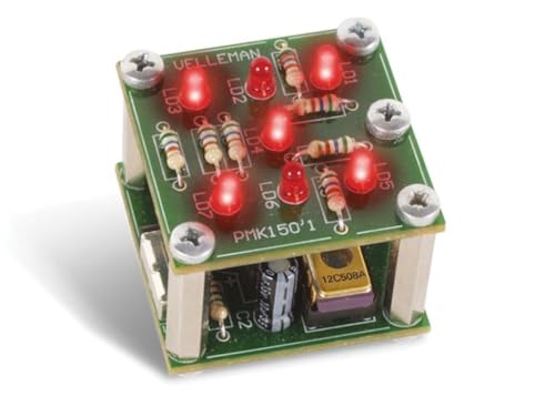 Whadda Lötbausatz, elektronischer Würfel mit Aktivierung durch Schütteln, lehrreich und kreativ