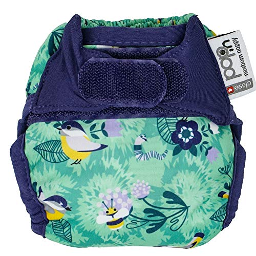 Close Pop-in Stoffwindel für Neugeborene, wiederverwendbar, Bambus, Aplix-Befestigungen rund um den Garten, bedruckt, grüner Apfel