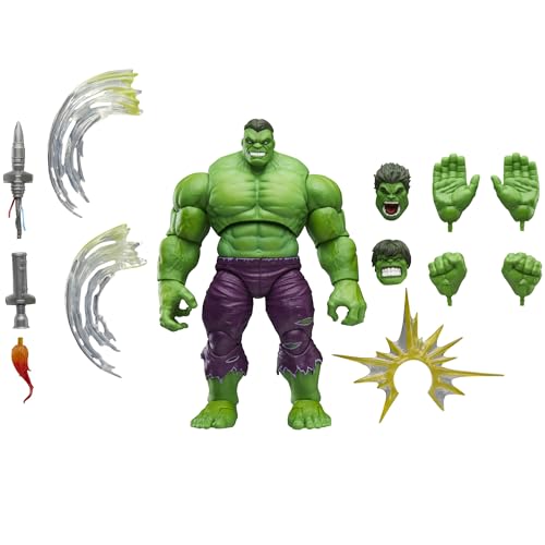 Marvel Legends Maximum Series Hulk, extra große Action-Figur mit 30 Bewegungspunkten und 11 Accessoires zum Sammeln und Ausstellen