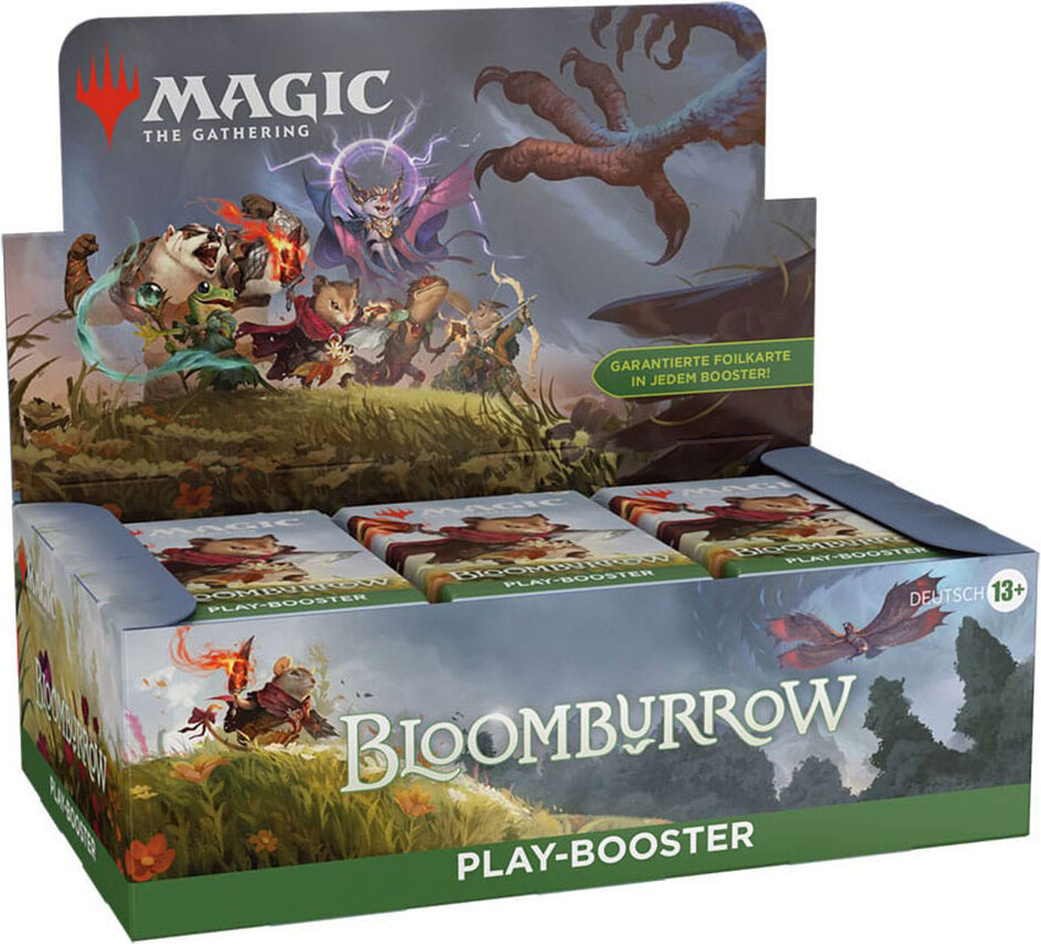 Wizards of the Coast Play Booster Display Magic The Gathering Bloomburrow Sammelkarten One Size, Deutschsprachig, 36x Booster Packungen, Tierischer Plan