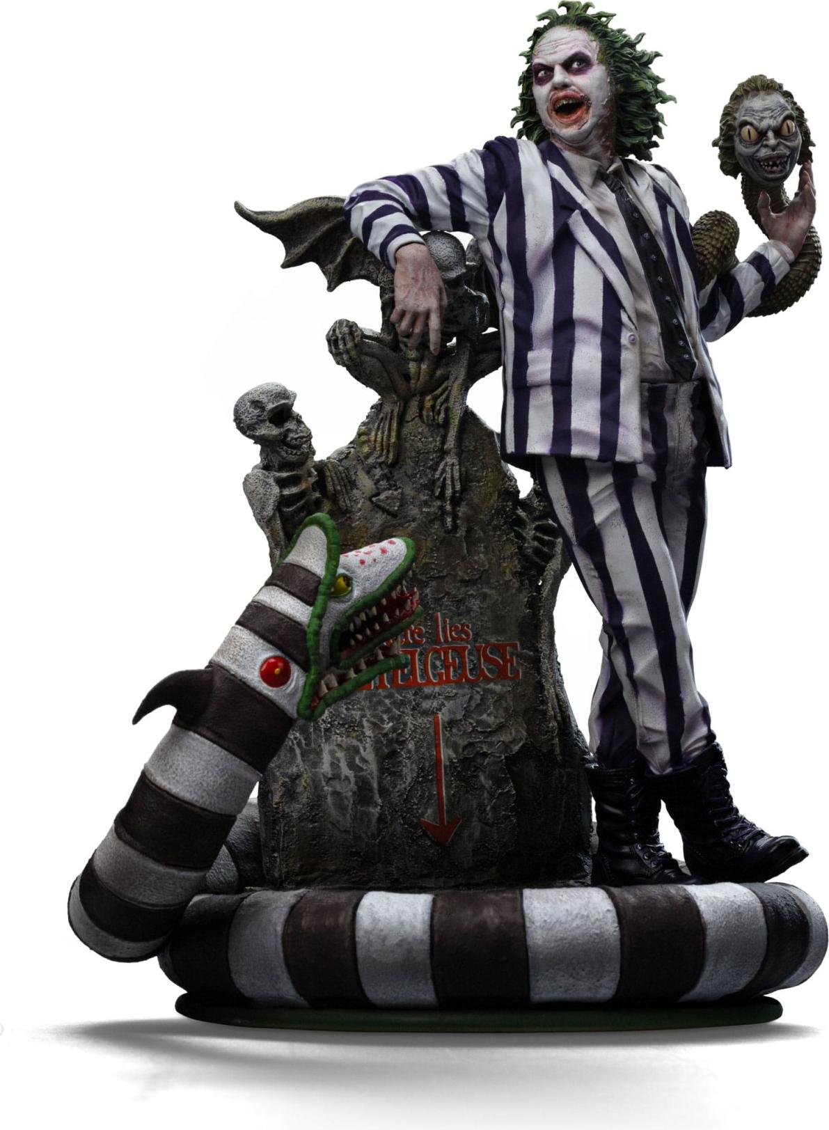 Iron Studios Beetlejuice Art Scale Statue 1/10, offiziell lizenziert, 19 cm groß, aus Resin mit passender Base