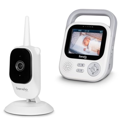 Lionelo Babyline 3.2 Camera, Full HD Babyphone Kamera, 1920x1080 px, 50m / 350m Reichweite Nachtmodus 7m, Zwei-Wege-Kommunikation, 3-facher Zoom