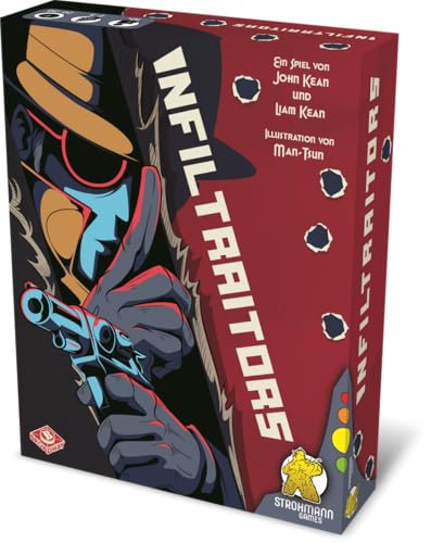 Strohmann Games Infiltraitors Familienspiel, Brettspiel für 2-5 Spieler, ab 10 Jahren, 20-30 Minuten Spielzeit, Deutsch, hochwertige Spielkomponenten