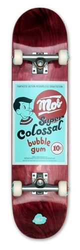MOB SKATEBOARDS Bubble 7.75 - Komplettboard 31.75 x 7.75 Zoll - Ahornholz - fertig montiert - Skateboard für Jugendliche, Erwachsene, Anfänger und Profis - Rot