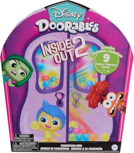 Just Play Disney Doorables Alles Steht Kopf 2 Collection Peek, 9 Exklusive 3,8 cm große Sammelfiguren, Kinderspielzeug ab 5 Jahren