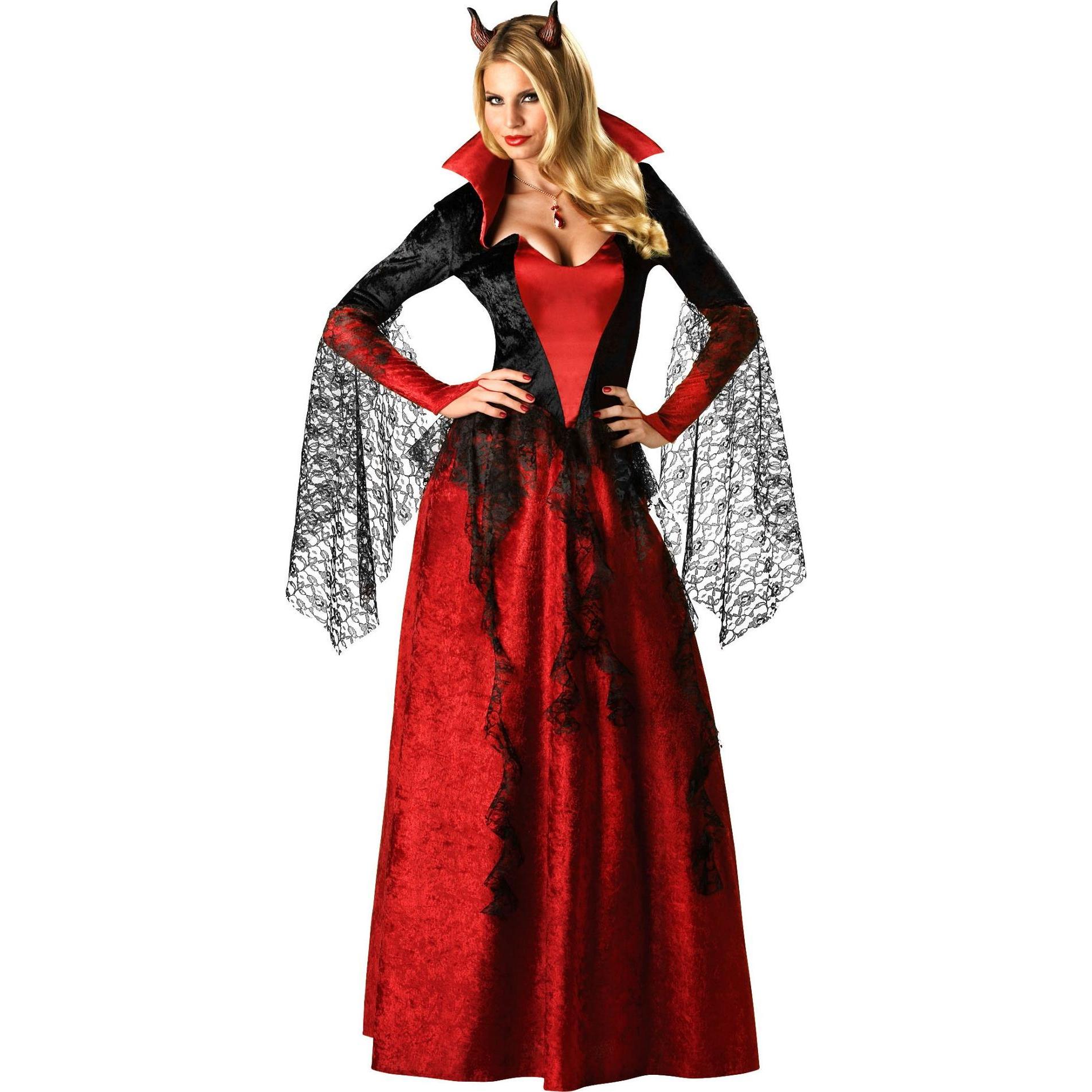 InCharacter Dämonenbraut - Teufel Halloween Kostüm Damen, Größe 34, schwarz
