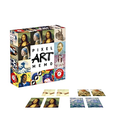 Piatnik 6690 Piatnik-6690 | Pixel Art spezielle Memo | Bring das Original mit seinem Verpixelten Bild in Verbindung
