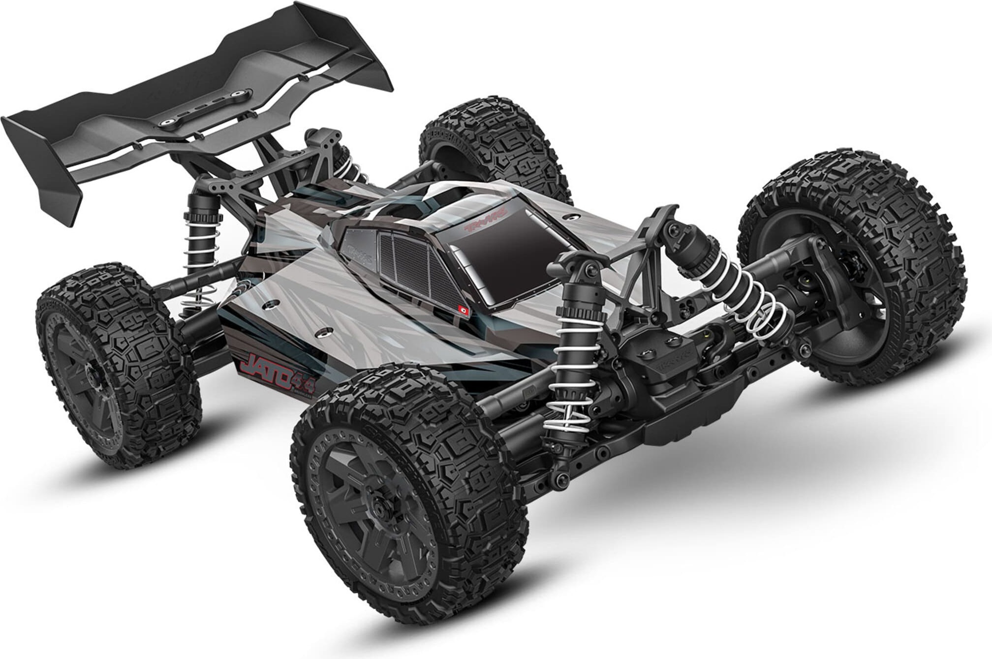 Traxxas Jato 4x4 Brushless RC Buggy RTR 1:8, Schwarz - BL-2S Brushless System, 66 km/h, Low-CG-Chassis