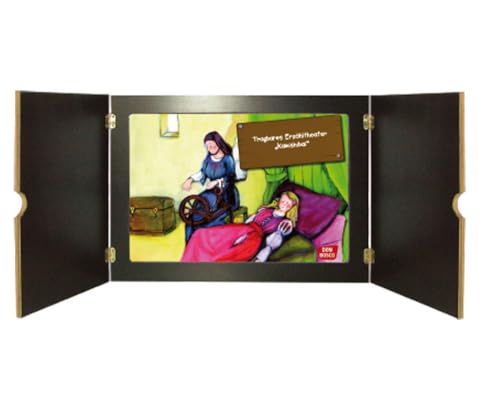 Betzold Kamishibai-Erzähltheater, Bildkartenständer aus robustem Furnierholz, naturfarben, 38 x 26 cm Bildausschnitt