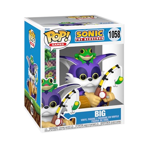 Funko POP! Super: Sonic - Big The Cat mit Froggy - Sonic The Hedgehog - Vinyl-Sammelfigur - 15,24 cm (6 Zoll) - Geschenkidee - Offizielle Handelswaren - Spielzeug Für Kinder und Erwachsene - Video Games Fans