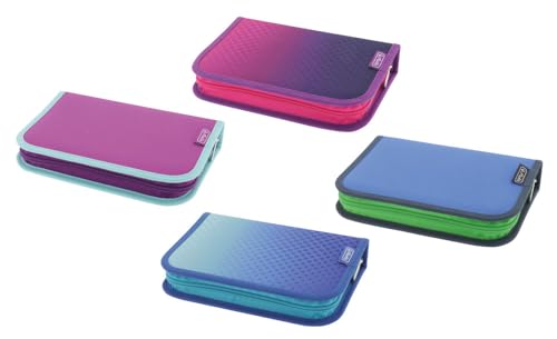 Herlitz BE.BAG Schüleretui, 25-teilig mit 2 Klappen, Polyester, 4 trendige Motive