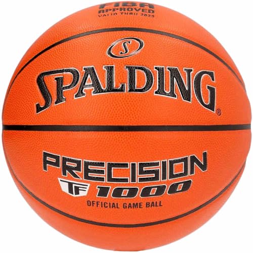 Spalding Precision TF-1000 Logo FIBA Ball 77526Z, Unisex basketballs, Orange, 7 EU, Composite leather ZK Microfibre