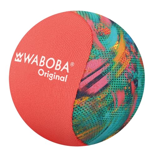 Waboba Wasser-Sprung-Ball Neon Abstract, Original Skip-Ball mit robuster Gelkern-Technologie für unendlichen Spaß am Wasser, 5,5 cm