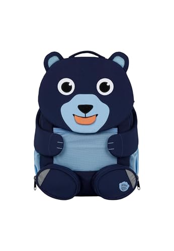 Affenzahn Großer Freund Kindergartenrucksack für 3-5 Jährige Kita Funktional 8L, Reflektoren, recycelte PET-Flaschen, grün