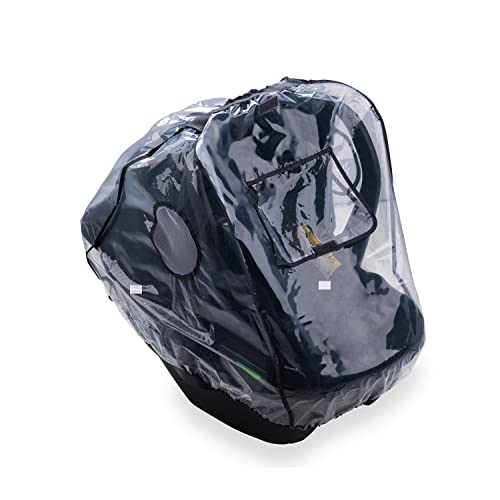 Hauck Regenschutz Babyschale Universal mit Trageöffnung, Kontakt-Fenster, Luftlöcher, Einfache Befestigung mit Gummizug, Regenverdeck Babyschale Klein Faltbar, Transparent