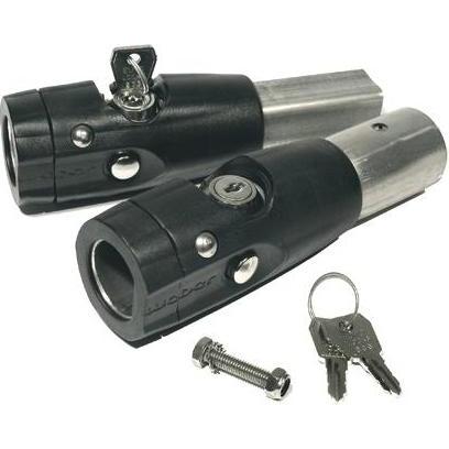 Weber Technik Deichselstück Chariot, Veloanhänger Zubehör für Kinder- und Lastenanhänger bis 80 kg, mit Schloss und Montageschrauben