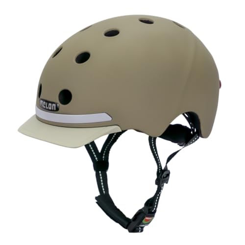 Melon Fahrradhelm E-Series für Damen & Herren | sicherer Cityhelm mit Front- und Rücklicht, Magnetverschluss (Moonlight, M-L 52-58cm)