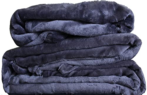 Winter Bettwäsche Teddy Fleece Flausch Plüsch 135x200+80x80cm dunkelgrau, Uni/einfarbig(KH-P)