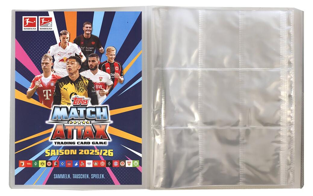 Topps Match Attax Bundesliga 2025/26, Leere Sammelmappe für Sammelkarten der Bundesliga