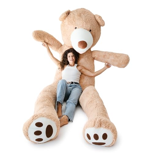 MKS. Riesen Teddybär XXL Kuschelbär 340 cm Braun - Extra weicher Plüsch, antiallergisch & waschbar