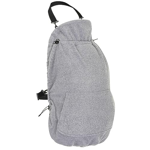 Hoppediz Tragecover Basic - wärmendes Fleece-Cover für Tragetuch und Babytrage, stone, mit Kordelzügen und Eingrifftaschen