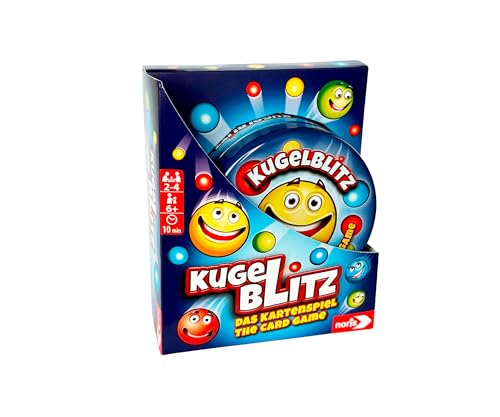 Noris-Spiele Kugelblitz - Das Kartenspiel, für 2-6 Spieler, geeignet ab 3 Jahren, Vorsicht: Kleinteile
