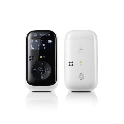 Motorola PIP15 Audio Babyphone, Baby Monitor mit HD Sound, 1.5 Zoll Display, 450 Meter Reichweite, Nachtlicht und Raumtemperaturüberwachung