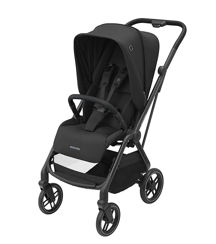 Maxi-Cosi Leona² Kinderwagen, 0–4 Jahre, 0–22 kg, Federleichter, Superkompakt Buggy, Umdrehbarer Sitz, Essential Black