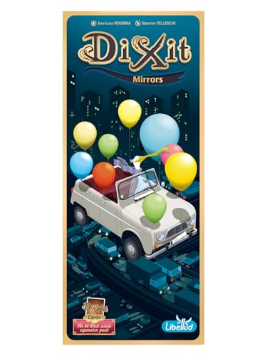 Asmodee Dixit Expansion 10: Mirrors, Brettspiel mit traumhaften Illustrationen für 3 bis 8 Spieler, pink, ab 8 Jahren, 30 Minuten Spielzeit