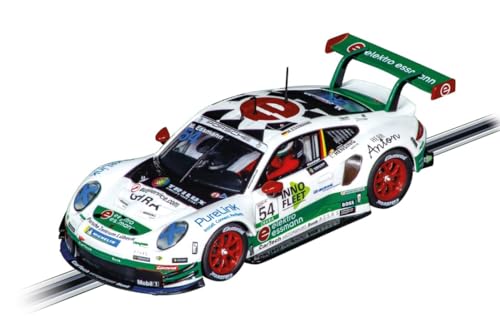 Carrera 32042 Digital132 Porsche 911 RSR CarTech Motorsport Bonk, M. Essmann, No.54, Maßstab 1:32, Slotcar mit Lichtfunktionen, digitale Steuerung, hochwertige Verarbeitung - blau