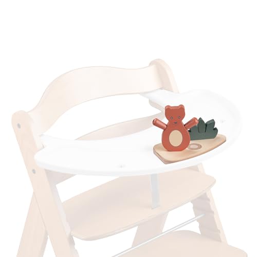 Hauck Greifspielzeug Play Shaking S Bear, FSC®-zertifiziertes Holzspielzeug für Hochstühle, beweglicher Gute-Laune-Bär