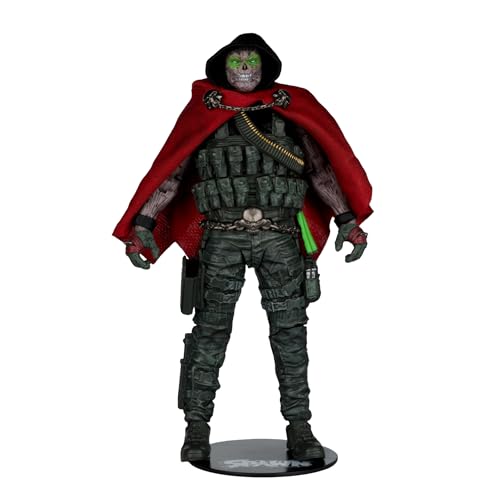 McFarlane Call of Duty Action Figure Burned Spawn, 18 cm mit Zubehör und DLC-Code in Fensterbox