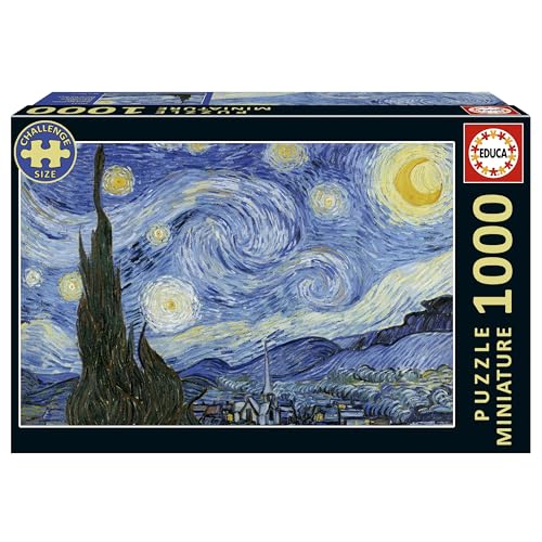 Educa Sternennacht Miniaturpuzzle, 1000-teiliges Puzzle für Erwachsene mit Fix Puzzle-Kleber, 30 x 46 cm, ab 14 Jahren