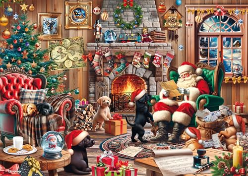 Schmidt Spiele 58872 Gemütliche Weihnachten, 1000 Teile Puzzle, 69,3 x 49,3 cm, spezielle Pappe mit perfekter Passgenauigkeit, empfohlen ab 12 Jahren