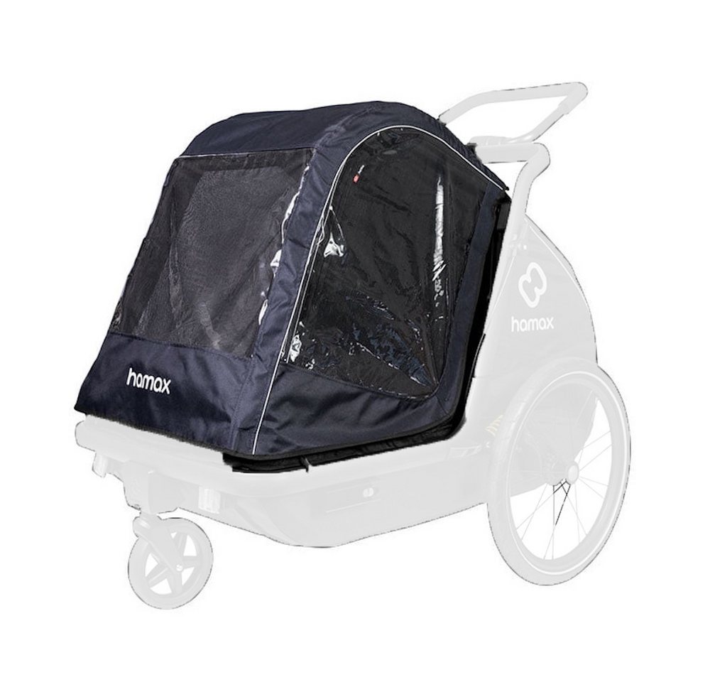 Hamax Regenverdeck für den Pluto Fahrradhundeanhänger, schützt Hunde bei Regenwetter, in den Größen M und L