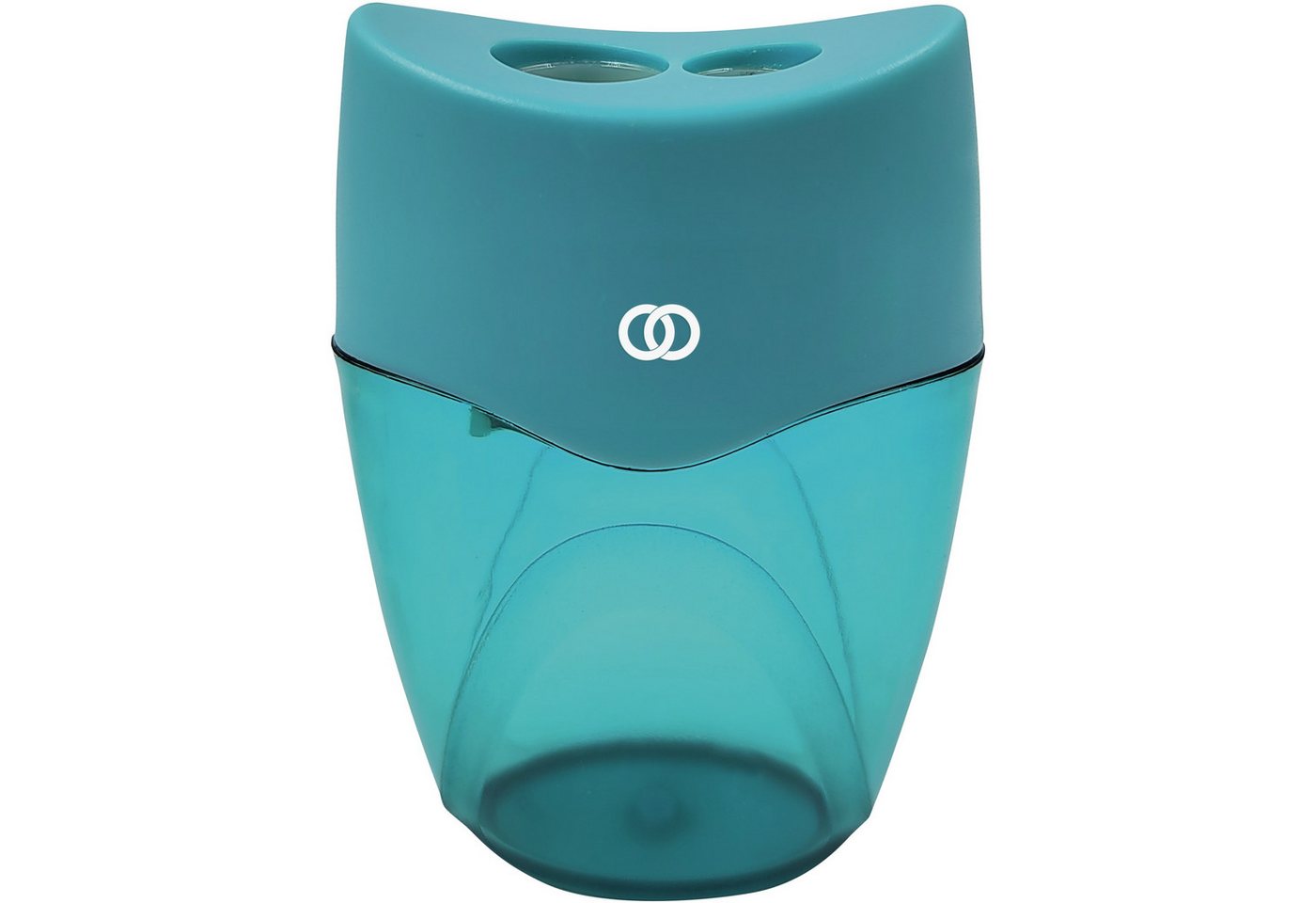 Soennecken Anspitzer Doppelspitzdose oeco 4383 RC, oval für dicke und dünne Stifte, recyceltes PET, ocean blue