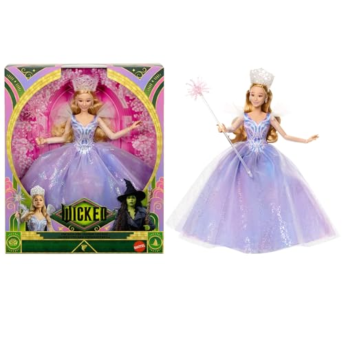 Mattel® Anziehpuppe Wicked: Teil 2 Enchanting Glinda Upland, filmgetreues Outfit mit glitzerndem Organza-Rock und Zubehör
