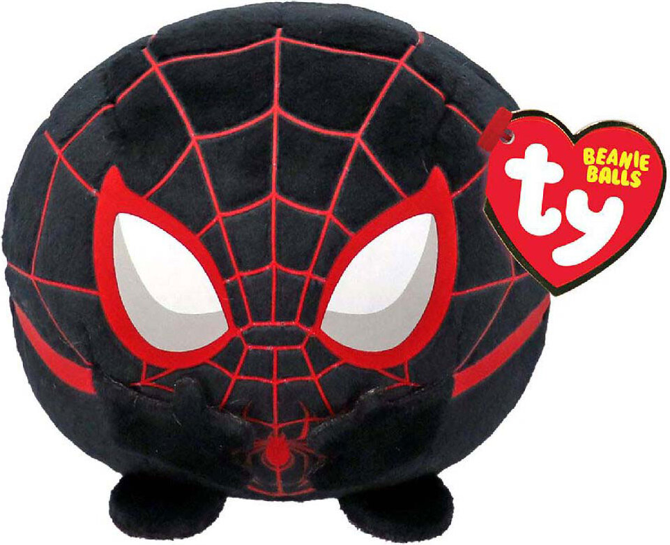 Ty Beanie Ty Teeny Puffies - Marvel Spiderman Morales, 10 cm, Fluffy Ball Plush Toy