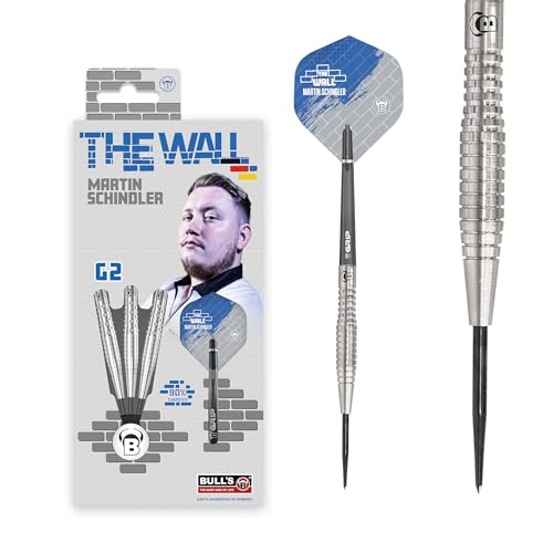 Bull's Martin Schindler Original 90% Tungsten G2 Steel Dart, 23g Professional Darts für Wettkämpfe