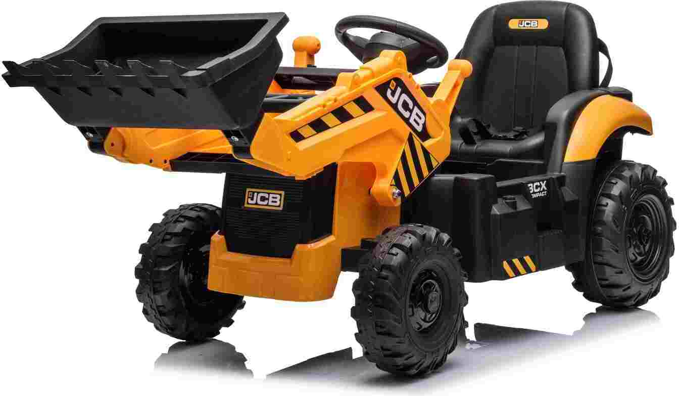 BoGi JCB Bagger Kinderauto Elektroauto Kinderfahrzeug 12V 2 Motoren + Fernbedienung, blau