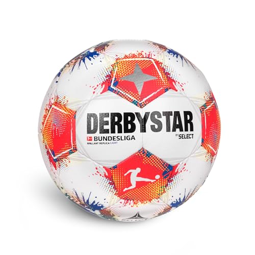 Derbystar Bundesliga Brillant Replica Light v25, Jugend-Freizeitball, Dual Bonded, reduziertes Gewicht ca. 350 g, SR-Blase