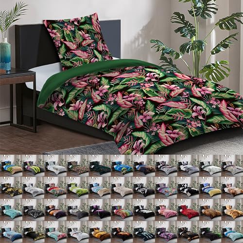 Sanilo® Bettwäsche Bali, 2-teilig 135x200 cm, 100% feinste Baumwolle, Oeko-TEX Zertifiziert