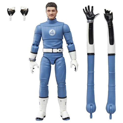 Marvel Legends Series Mister Fantastic Action-Figur, 15 cm große Sammelfigur mit 4 Accessoires und beweglichen Gelenken, inspiriert von Marvel Studios' Fantastic Four