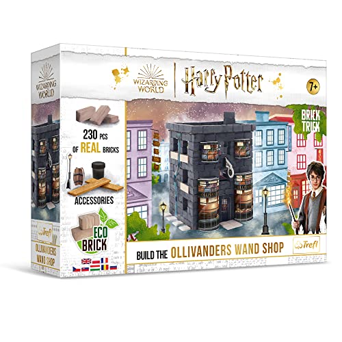 Brick Trick Harry Potter Ollivanders Zauberstabladen, LEGO-Set mit 93% natürlichen Materialien und wiederverwendbarem Kleber, 93 Teile