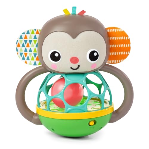 Bright Starts Grab & Giggle Monkey™ Multi-Sensory Toy, Greifspielzeug mit Sound und über 20 Geräuschen, für Babys ab 6 Monaten