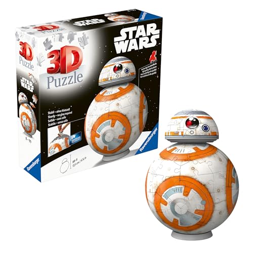 Ravensburger 3D Puzzle 11578 - Star Wars BB8 - Dreidimensionaler Puzzle-Ball ohne Klebstoff - Ideal als Geschenk für große und kleine Star Wars Fans