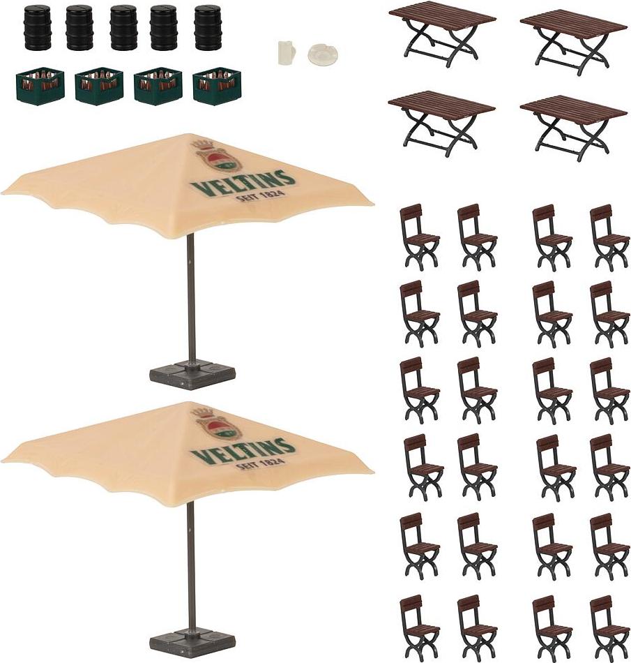 Faller Biergarten-Set Veltins, Modellbau Zubehör