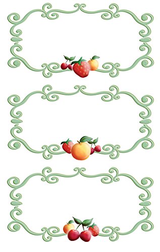 AVERY Zweckform 59671 Marmeladen Etiketten, wiederablösbar, 9 Wischfeste Aufkleber im Bogenformat 7,6 x 12 cm