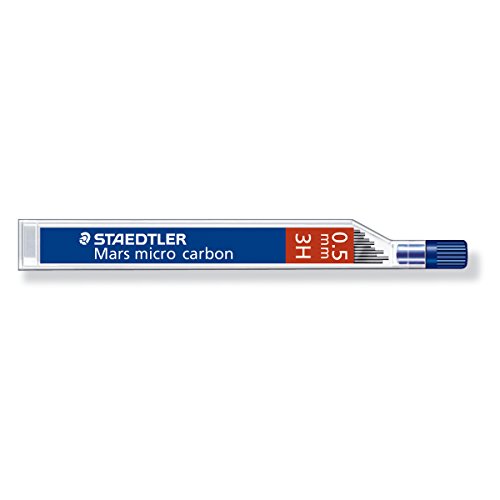 STAEDTLER Bleistift Feinmine Mars micro 0,5mm 3H, bruchfest, mit guter Radierbarkeit, 12 Stück Verpackung