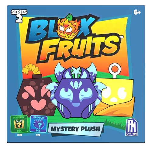 PhatMojo Blox Fruits - 4" Collectible Plush - Blind Blox Assortment S2 - Weiche Plüschfigur für Sammler und Fans ab 4 Jahren